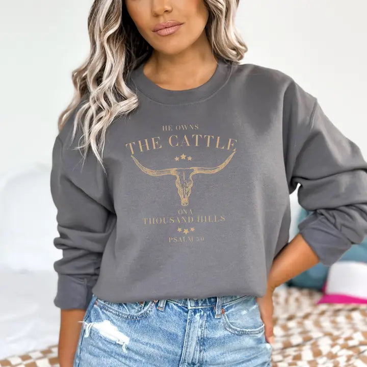 The Cattle - Psalm 50 Sweatshirt - Charcoal