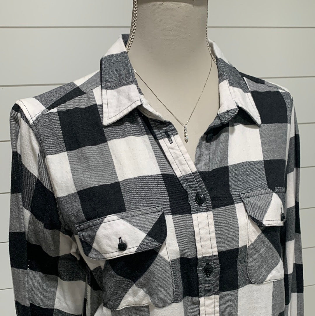 Black and White Plaid Shirt