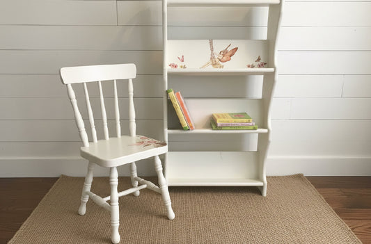 Aged White Child Bookcase