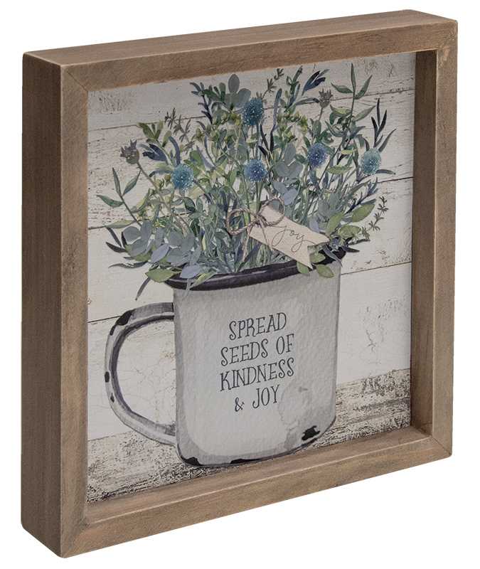 Enamel Mug Floral Box Sign