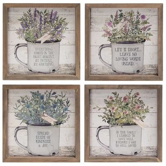 Enamel Mug Floral Box Sign