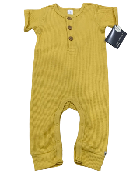 Modern Moments by Gerber Baby Waffle Knit Romper - Harverst Yellow