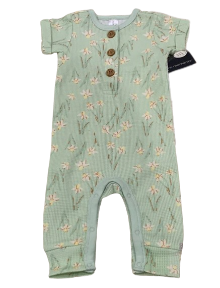 Modern Moments by Gerber Baby Waffle Knit Romper - Mint