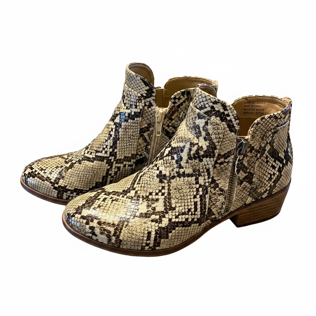Snakeskin Bootie