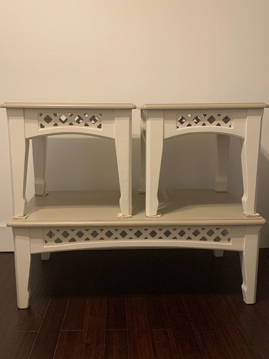 Aged White/Beige Coffee/End Tables