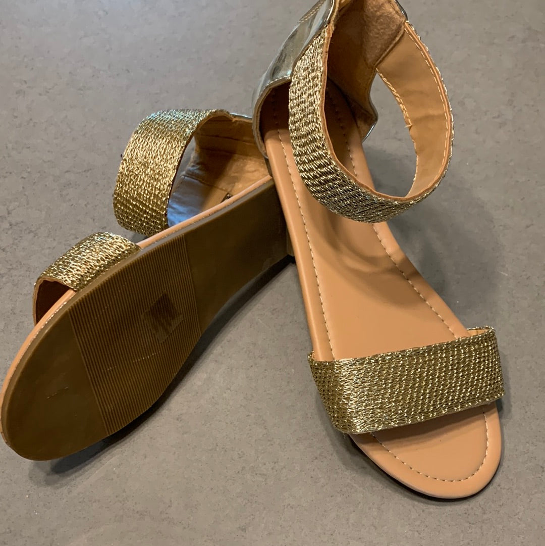 Gold Strap Sandal