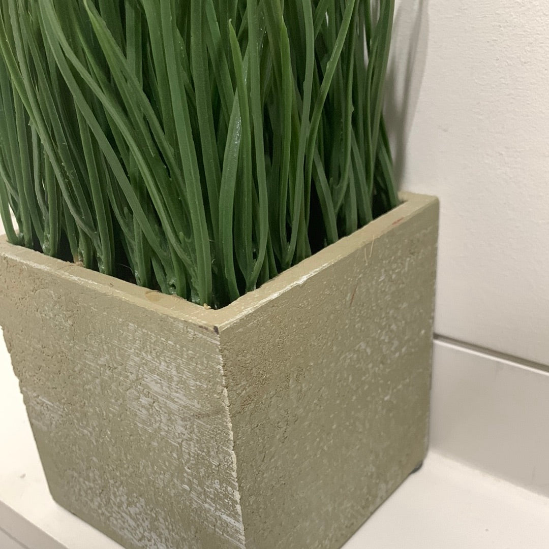 Faux Potted Grass