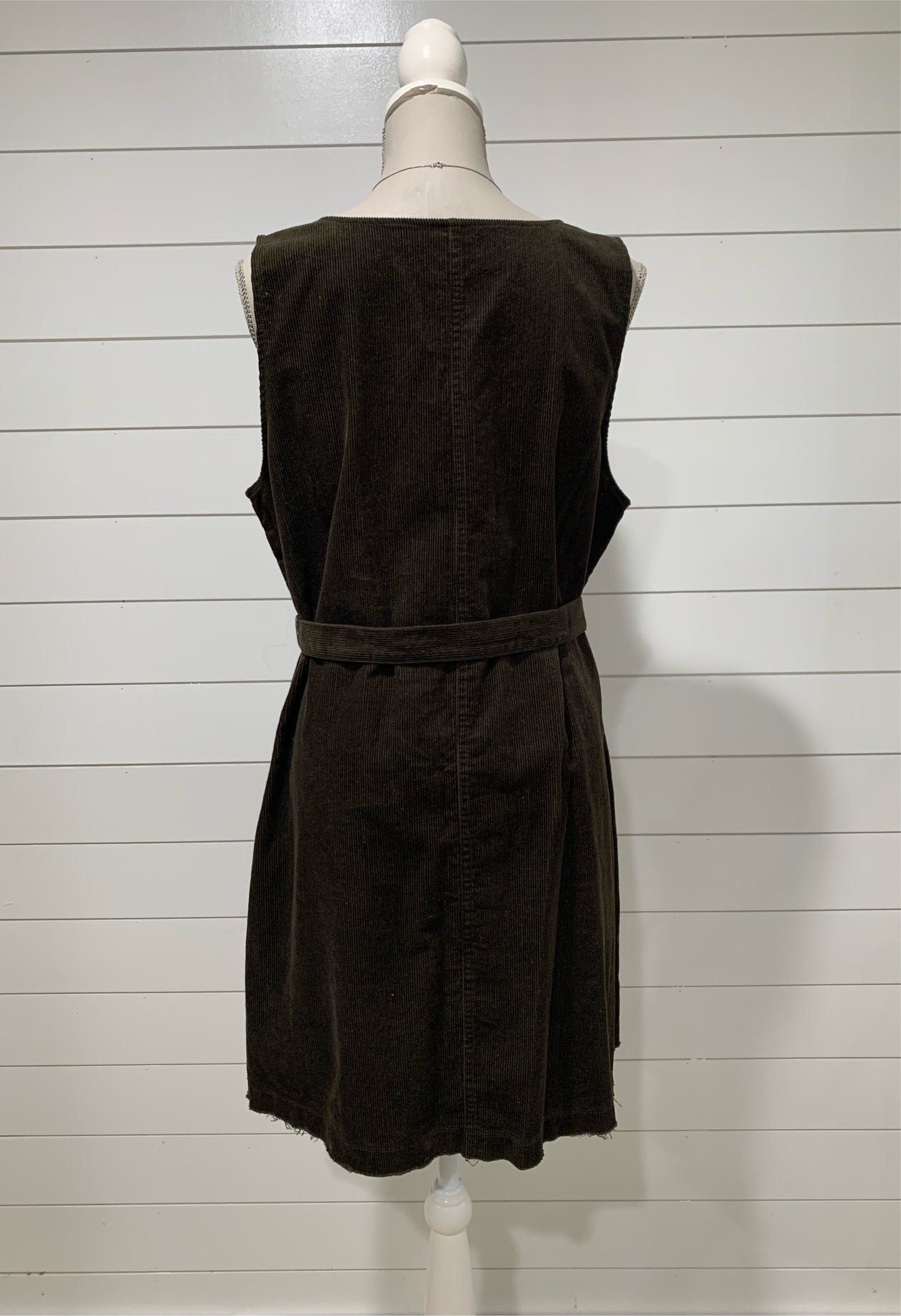 Sleeveless Corduroy Dress