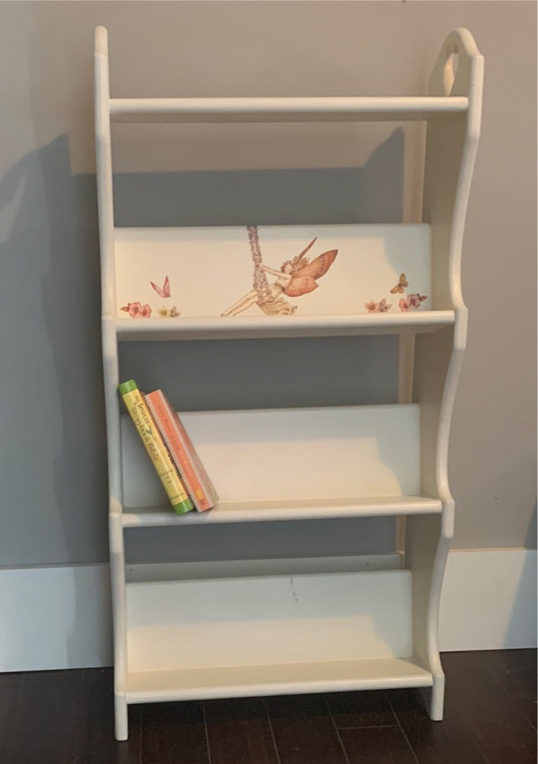 Aged White Child Bookcase