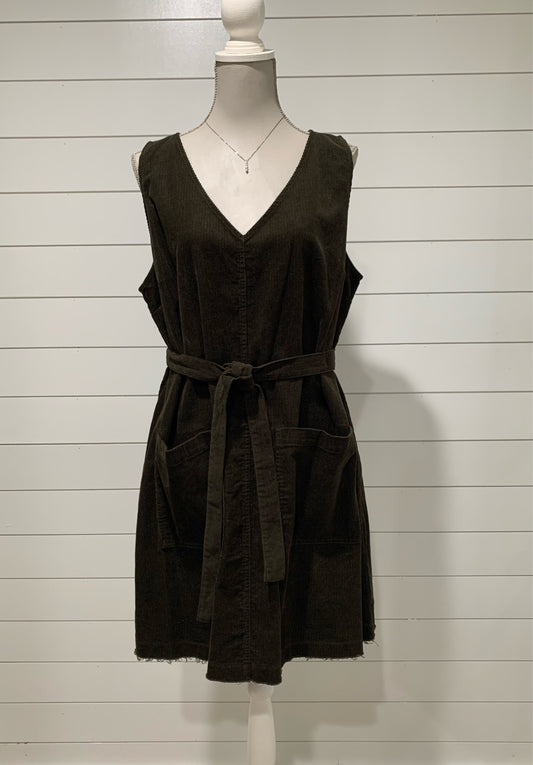 Sleeveless Corduroy Dress