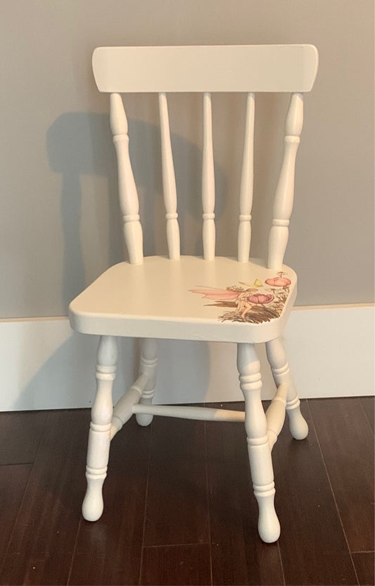 Aged White Child Chair