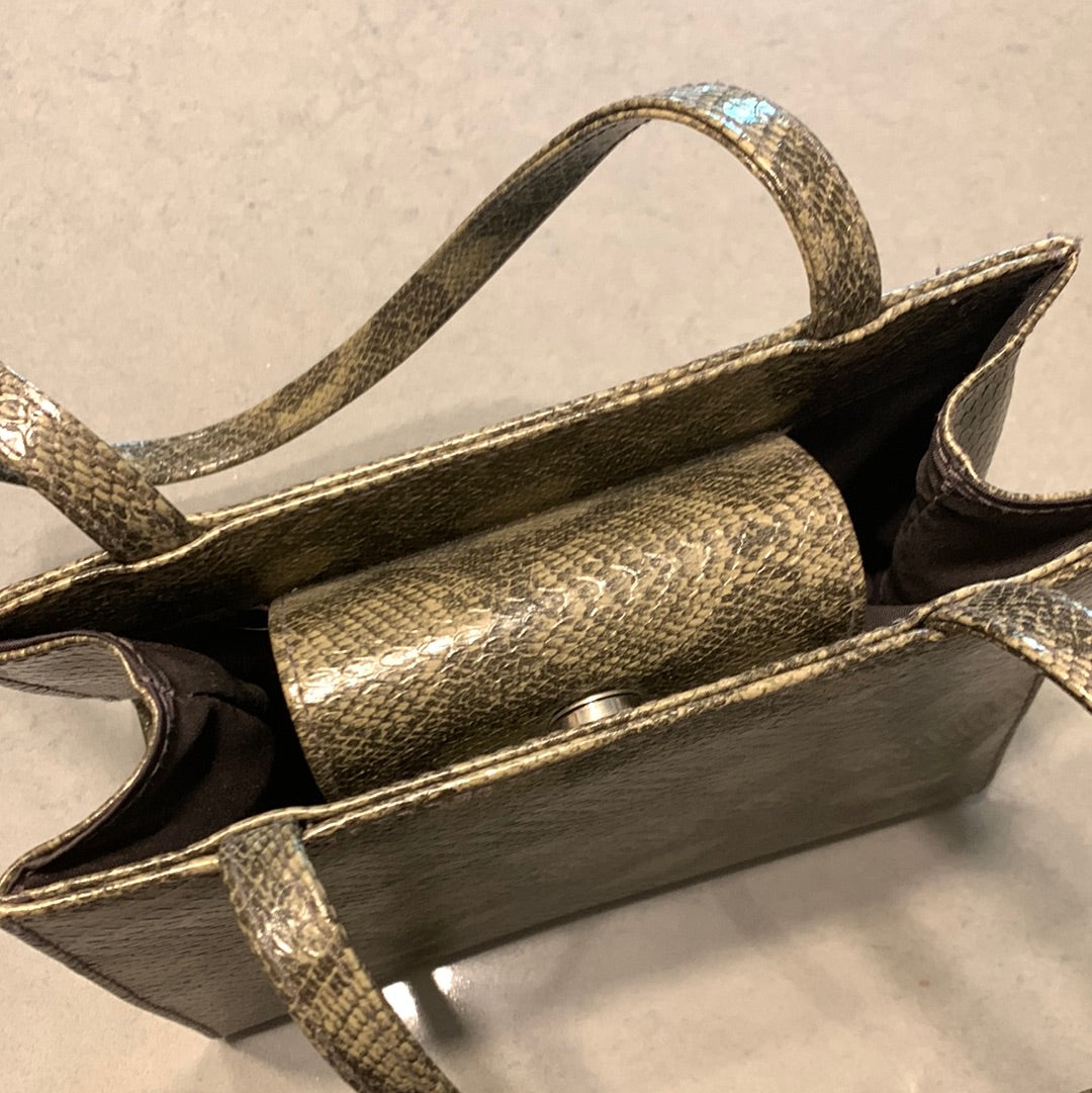 Brown Snakeskin-look  Handbag