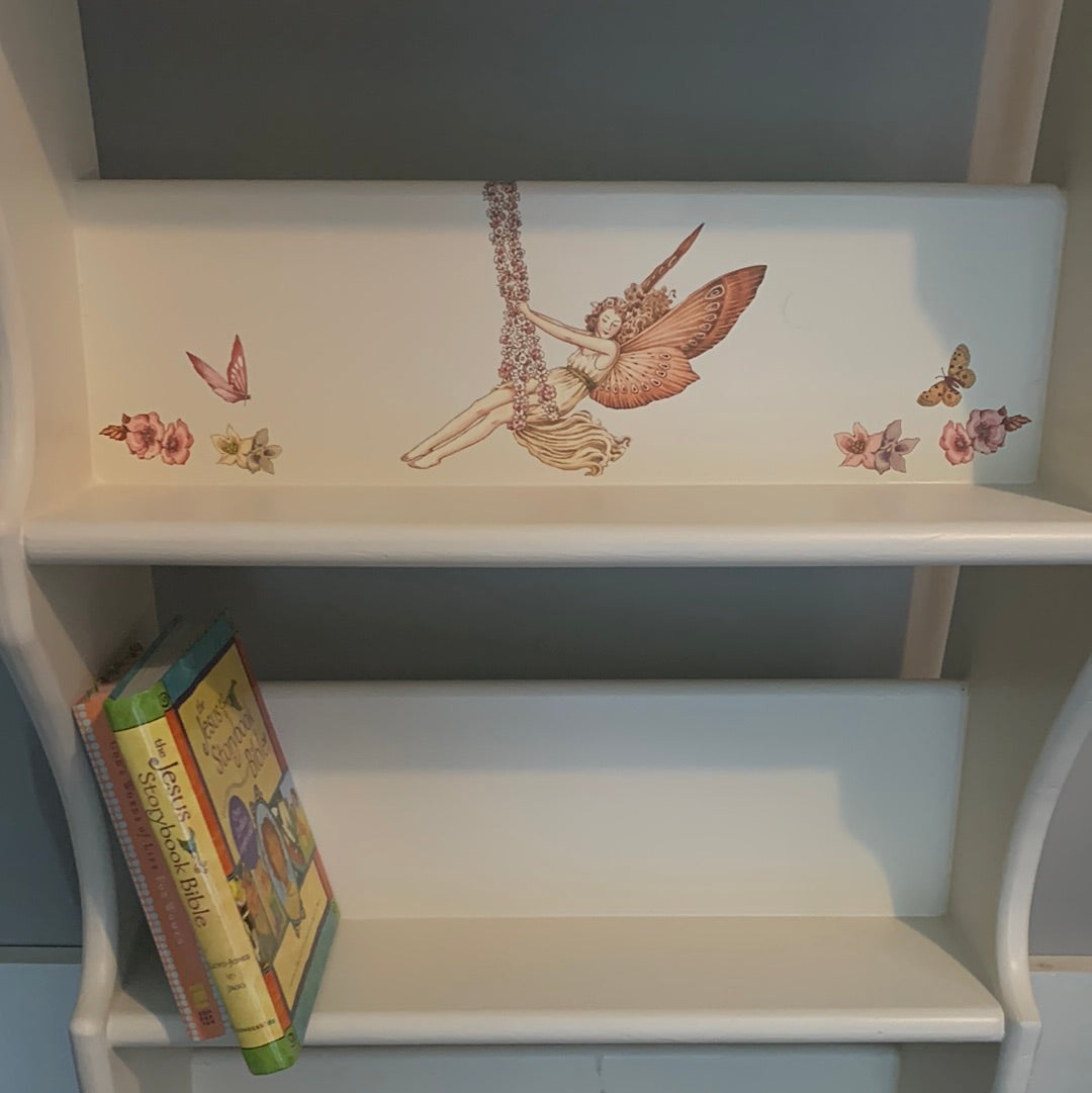 Aged White Child Bookcase